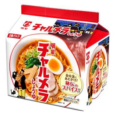 Myojo, Instant Ramen, &quot;Charumera&quot;, Soy Sauce, 5 bags in 1 Pack