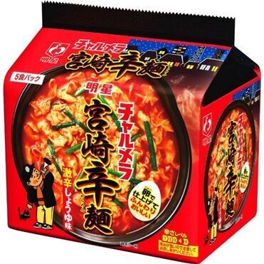 Myojo, Instant Ramen, &quot;Charumera&quot;, Miyazaki Spicy, 5 bags in 1 Pack