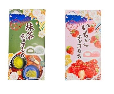 Seiki, Flavored Soft Daifuku Mochi Series, 18 pcs, Matcha / Strawberry Choco
