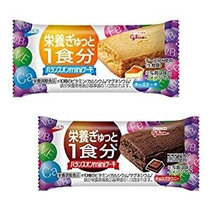 Glico, Balance on Mini Cake, Chocolate Brownie / Cheese Cake, 20 bars in 1 box