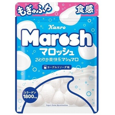 Kanro, Marosh, Yogurt Soda flavor marshmallow, 50g