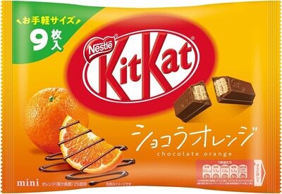 Nestle "Kit kat Mini" Chocolate Orange, 7 mini bars