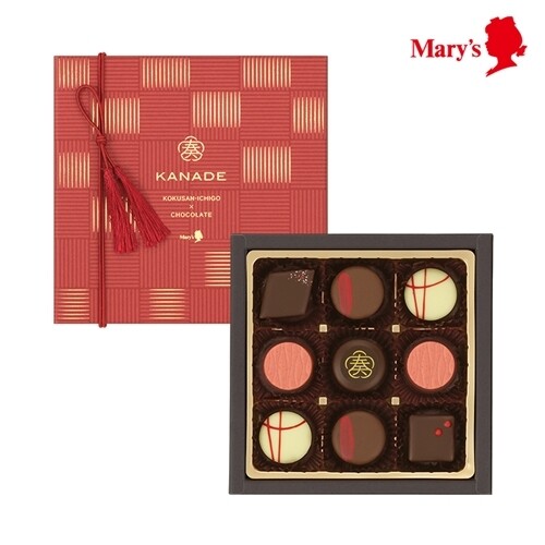 Mary's, Valentine Chocolate, Kanade, Strawberry Selection, 9 pcs for Gift