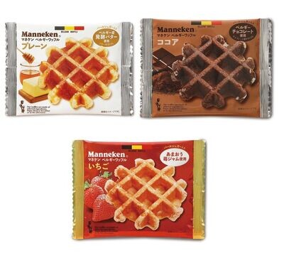 Manneken, Belgian Waffle, Butter, Chocolate &amp; Strawberry, Rosen Japan