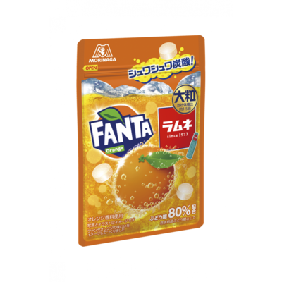 Morinaga, Otsubu Ramune, Larger Piece Ramune Candy, Fanta Orange, 25g