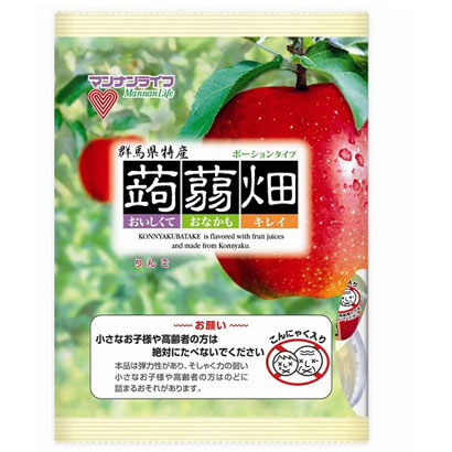 Mannan Life "Konnyaku Batake, Apple flavor" Konjac Fruits Jelly, 25g x 12 pc