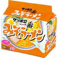 Sanyo Syokuhin "Sapporo Ichiban, Miso, Ramen" 5 packs in 1 bag, 500g