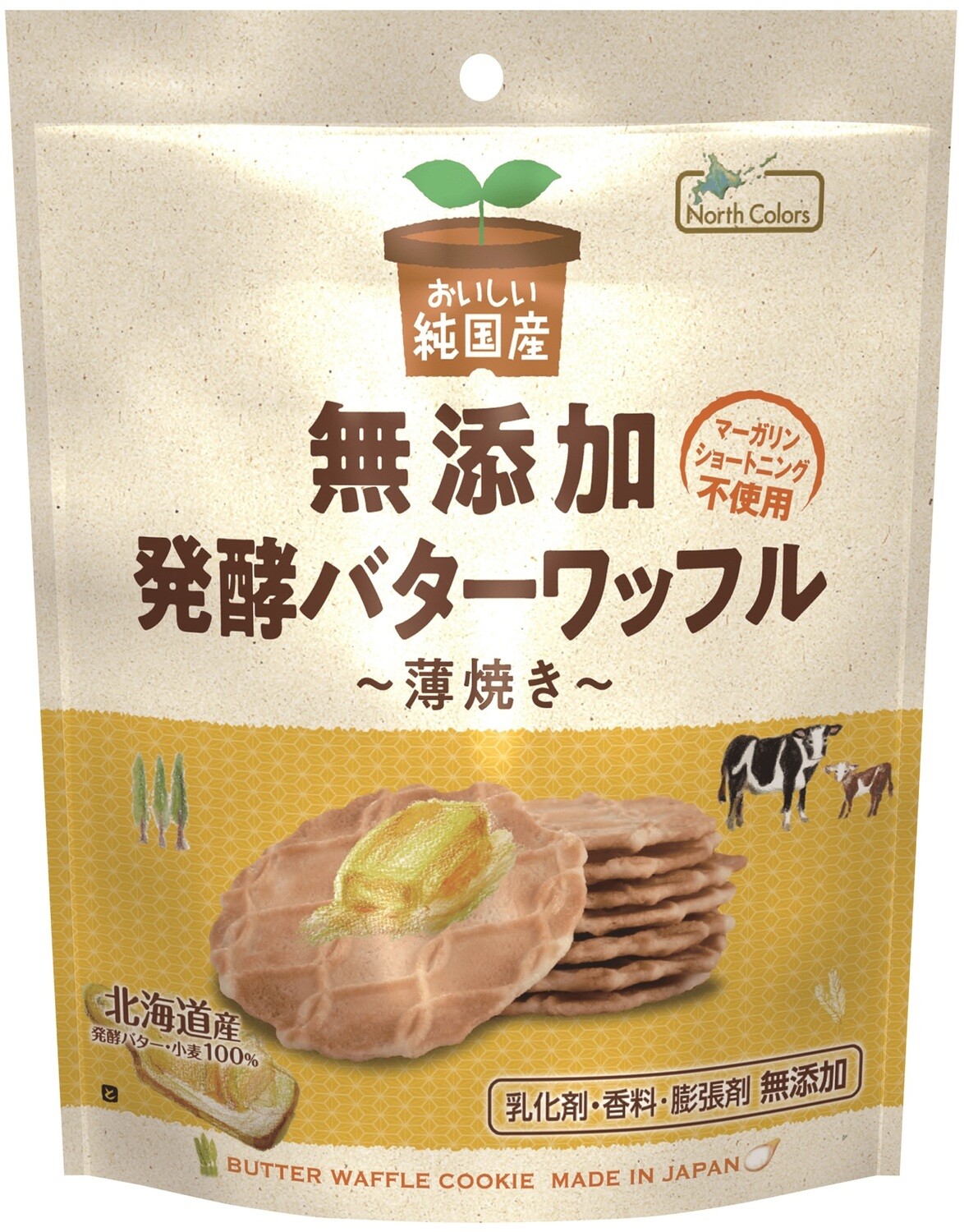 North Colors, Fermented Butter Waffle, 8 pcs in 1 bag