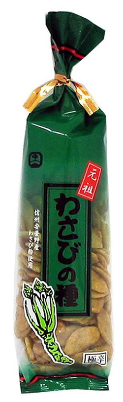 Echigo Seika &quot;Wasabi no Tane&quot; Spicy Rice Cracker, 80g