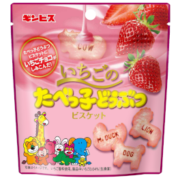 Ginbis, Ichigo no Tabekko Doubutsu, Strawberry Chocolate Cookie, 40g