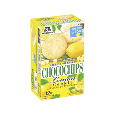 Morinaga, Choco Chips Cookie, Lemon, 12 pcs, in 1 box