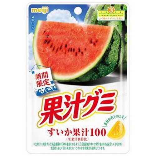 Meiji, Kaju Gummy, Fruits Gummy, Seasonal limited - Watermelon flavors, 54g