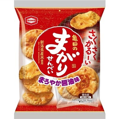 Kameda &quot;Magari Senbei, Umami Soy Sauce Flavor&quot; 16 pc in one bag.