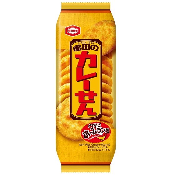 Kameda, Curry Sen, Rice Cracker, Curry flavor, Senbei, 15pcs in 1 bag