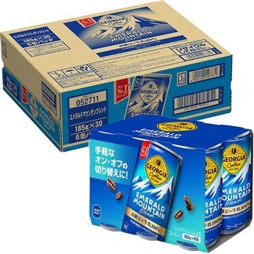 Coca-Cola Japan, Georgia Emerald Mountain, 185g in a Can, Japanese Coffee x 30 cans