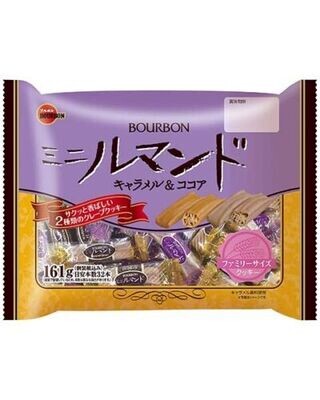 Bourbon, Mini Rumando, Lumando, Crape Cookie, Caramel &amp; Cocoa, 161g. 32 pcs in 1 bag