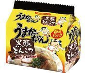 House "Umakacchan", Kurume Tonkotsu Ramen, Pork Stock, 5 packs in 1 bag