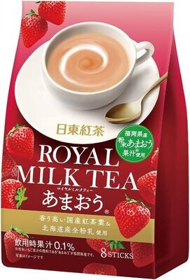 Nittoh, Royal Milk Tea, Amaou Strawberry Flavor, 8 sticks