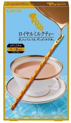 Lotte, Toppo, Roya Milk Tea Flavor