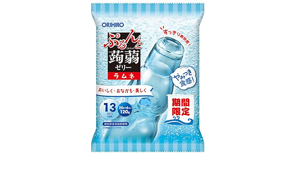 Orihiro &quot;Purunto Konnyaku Jelly, Ramune flavor&quot; Konjac Fruits Jelly, 20g x 6 pc