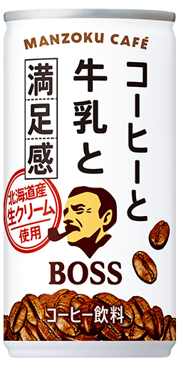 Suntory, Boss, Manzoku Latte, Coffee with Milk 185g