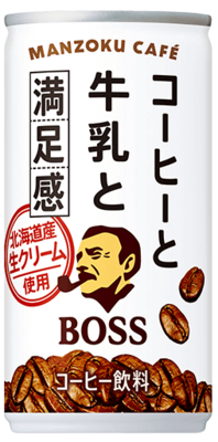 Suntory, Boss, Manzoku Latte, Coffee with Milk 185g