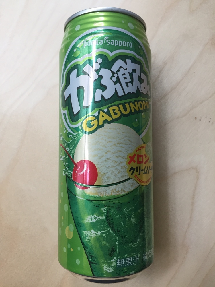 Pokka Sapporo "Gabunomi, Melon Cream Soda Flavor" 500ml, Alu can