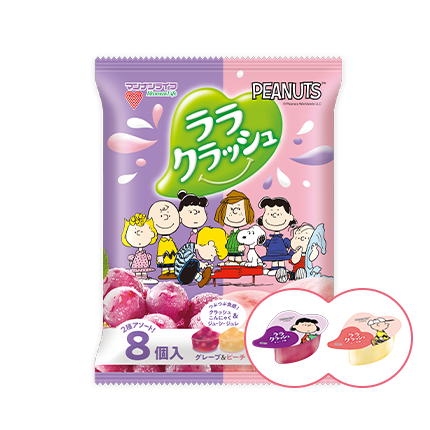 Mannan Life , Rara Crush, Grape and Peach flavor, Konjac Fruits Jelly, 24g x 8 pc