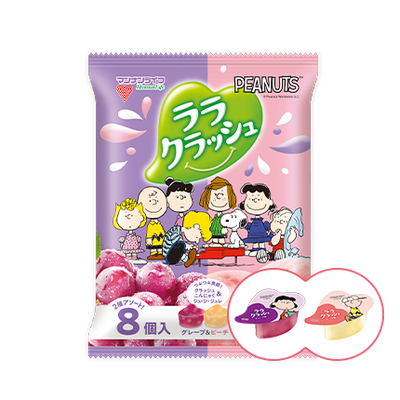 Mannan Life , Rara Crush, Grape and Peach flavor, Konjac Fruits Jelly, 24g x 8 pc