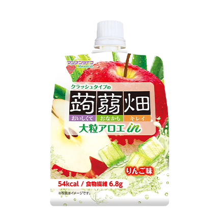 Mannan Life ,Konnyaku Batake Crush Type, Apple and Aloe flavor, Konjac Fruits Jelly, 150g