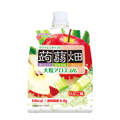 Mannan Life ,Konnyaku Batake Crush Type, Apple and Aloe flavor, Konjac Fruits Jelly, 150g