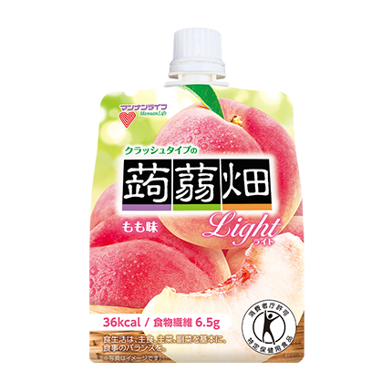 Mannan Life ,Konnyaku Batake Crush Type, Peach flavor, Konjac Fruits Jelly, 150g