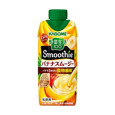 Kagome, Yasai Seikatsu, Smoothie, Banana, 100% Mixed Juice, 330ml