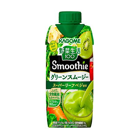 Kagome, Yasai Seikatsu, Smoothie, Green Smoothie, 100% Mixed Juice, 330ml