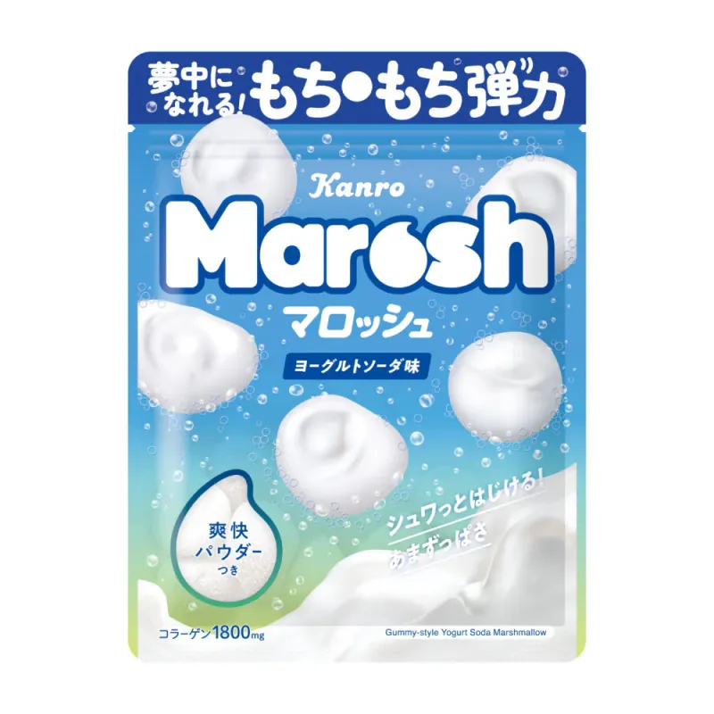 Kanro, Marosh, Yogurt Soda flavor marshmallow, 50g