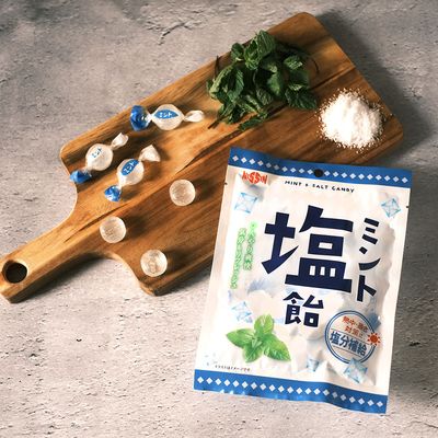 Nissin Seika, Mint Shio Ame, Hard Candy, Salt and Mint, 80g