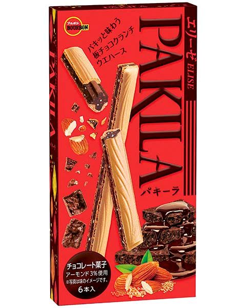 Bourbon, Elise Pakila, Wafer Stick with Milk Chocolate, 6 sticks in 1 box