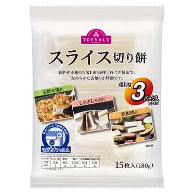 Topvalu &quot;Sliced Mochi&quot;, Dried thin mochi, 180g in 1 bag,