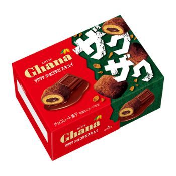 Lotte, Chocolate, Ghana, Zakuzaku Biscuit, 40g