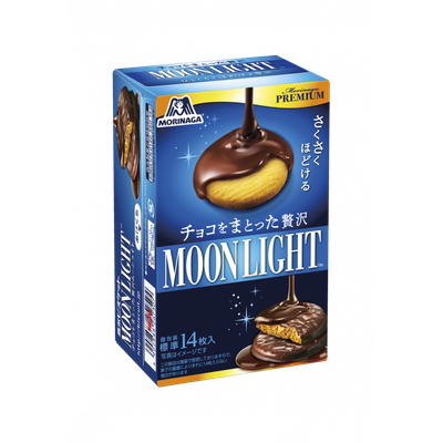 Morinaga &quot;Moon Light Cookie, Chocolate&quot; 14 pcs in 1 box, 99g