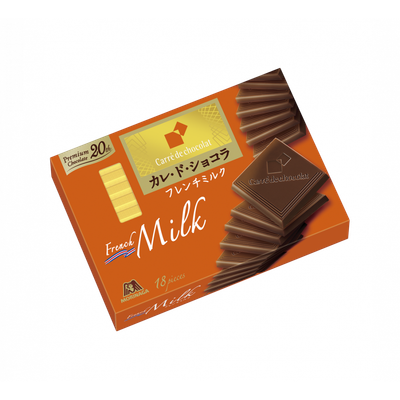 Morinaga, Carre de Chocolat, French Milk, 18 pcs