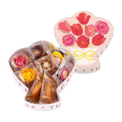 Tokyo Tulip Rose, Cookie and Cake Assortment, 8 pcs