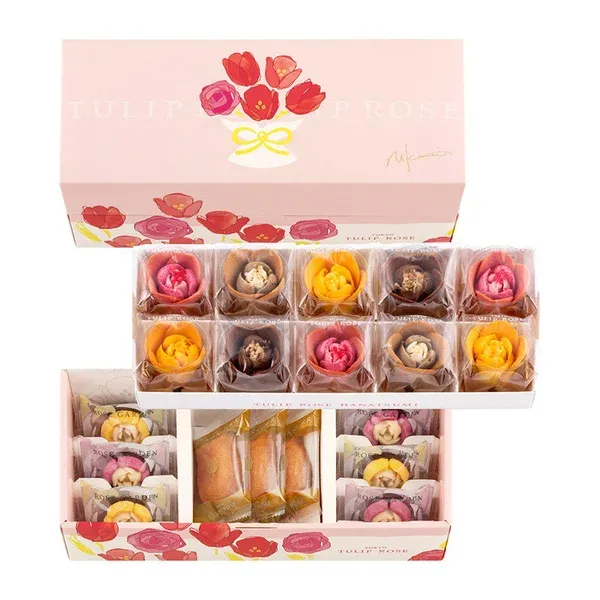 Tokyo Tulip Rose, Cookie and Cake Assortment, 19 pcs