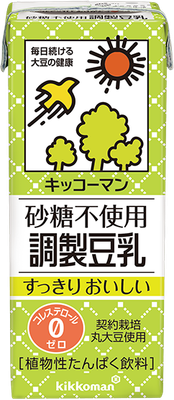 Kikkoman, Soy Milk, Basic Flavor, Chosei Tonyu, Sugar Free, 200ml
