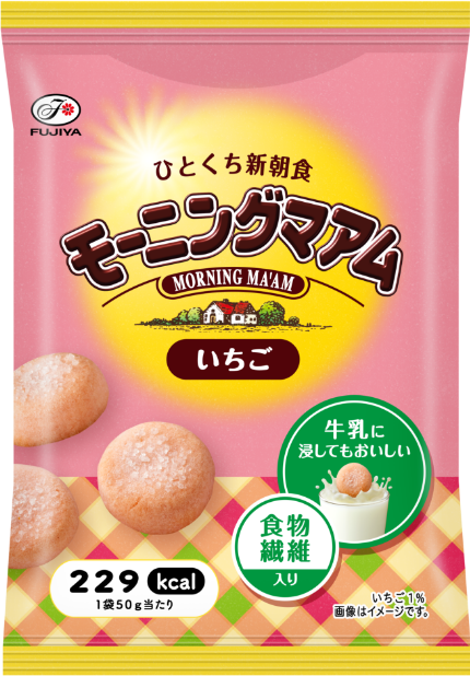 Fujiya, Morning Ma&#39;am, Soft Cookie, Strawberry Flavor, 50g