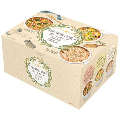 Hikari Miso, Instant Soup, 5 kinds of Grain and Vegetable, 30 cups