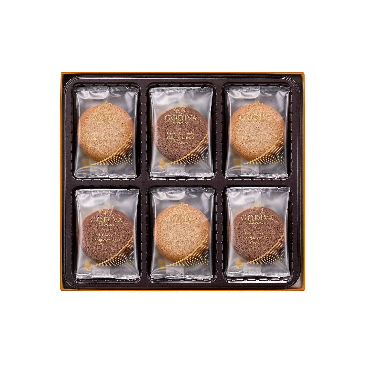 Godiva Japan, 2 Kinds Cookie Assortment, 18 pieces in a box, For Gift