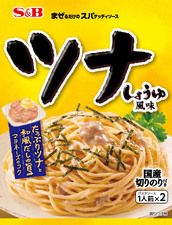 S&amp;B, Spaghetti Sauce, Mazerudake, Tuna &amp; Mayo, Soy Sauce, 81.4g