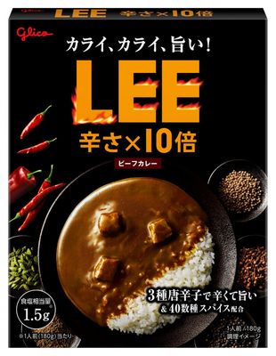 Glico &quot;LEE Beef Curry&quot; Extra Hot X10, Retort pack, 180g
