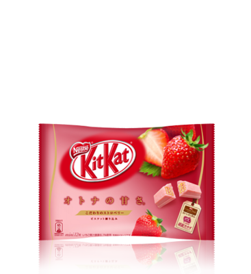 Nestle "Kit kat Mini, Otona No Amasa, Strawberry Flavor", 10 mini bars